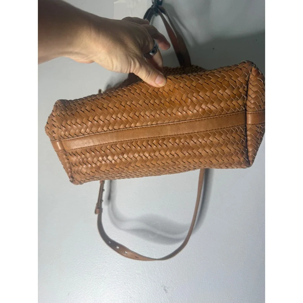 Madewell The Medium Transport Tote: Woven Leather Edition brown